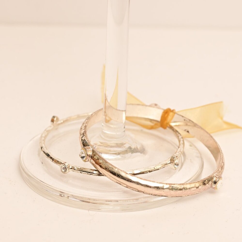 Copper Gold & Silver Colored Stackable Bangle Bra… - image 5